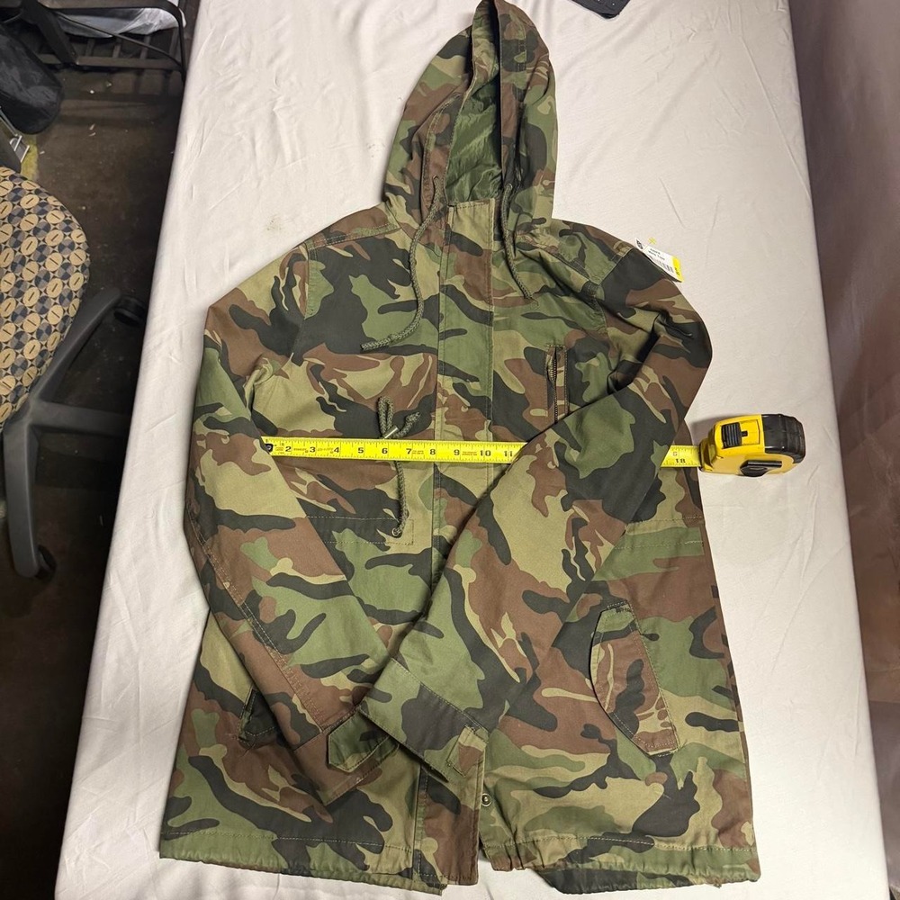 Ambiance Camo Hooded Utility Jacket — Size Medium